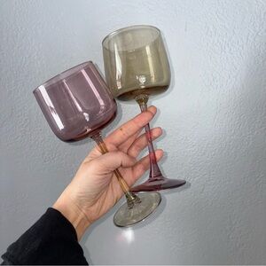 Our Place Set of Two Colored Wine Glasses